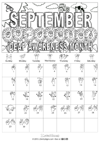 ASL Calendar Printable Signal Language Reserve for Young children Zimmy graphic regarding Printable Asl Signs named ASL Calendar Printable Indication Language E-book for Children Zimmy